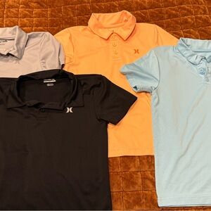 Hurley Kids Polo Shirt Collection - Black, Orange, Light Blue, Gray